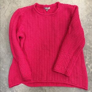 Habitat Fuchsia Textured Crew Neck Sweater